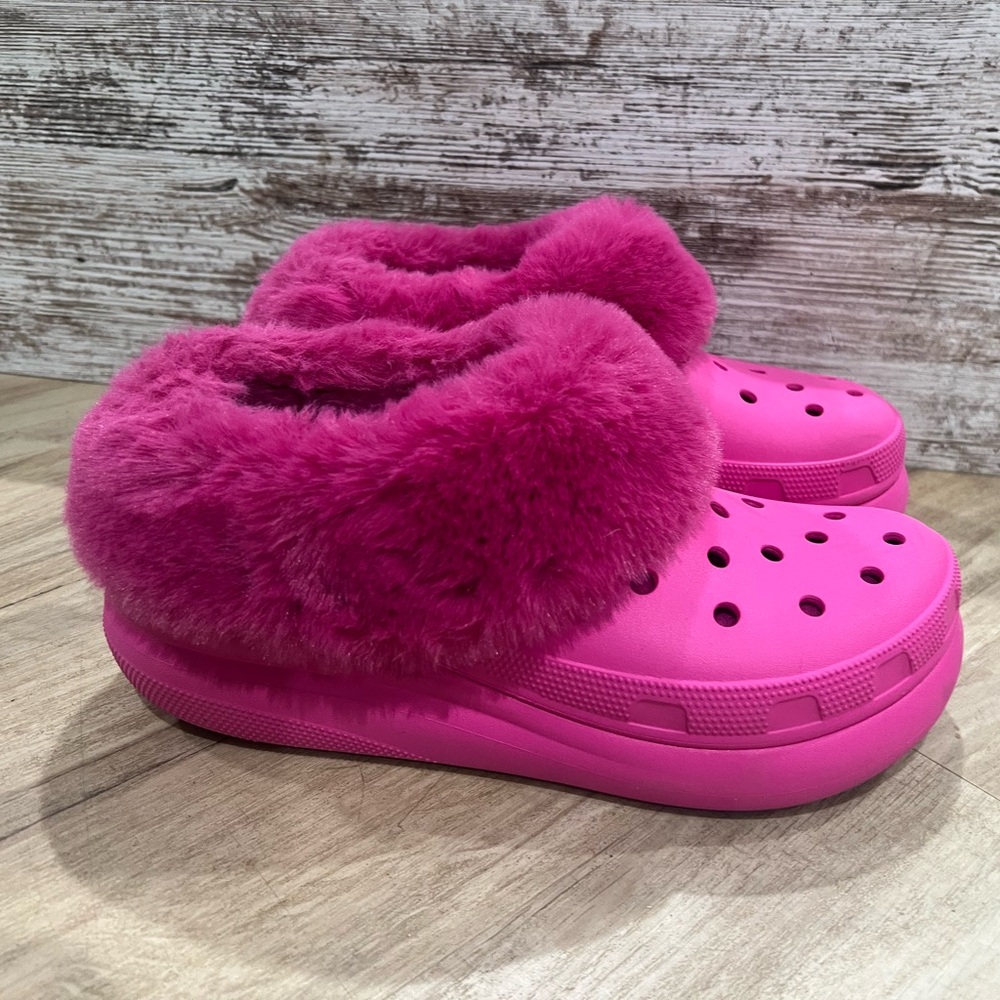 CROCS Platform Fur Clogs